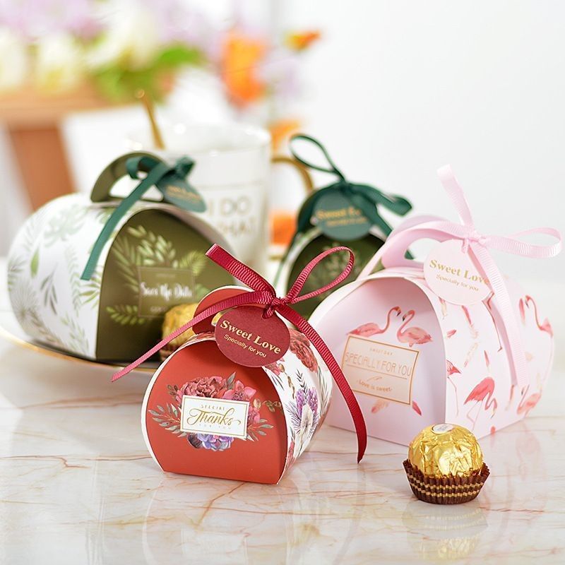 สีสดใส Bloom พิมพ์กล่องของขวัญที่กําหนดเอง แพคเกจกระดาษกล่องของขวัญของหวาน
