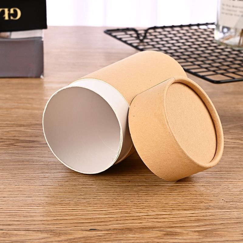 อาหารเกรดกระดาษ Kraft กลมกล่องท่อสําหรับชา กาแฟ ดอกไม้ของขวัญบรรจุ