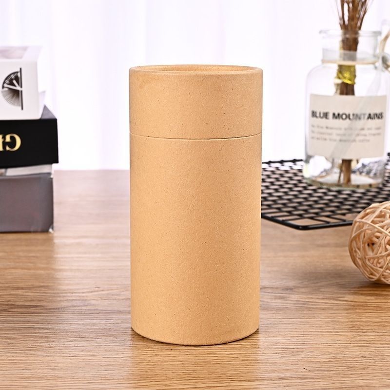 อาหารเกรดกระดาษ Kraft กลมกล่องท่อสําหรับชา กาแฟ ดอกไม้ของขวัญบรรจุ