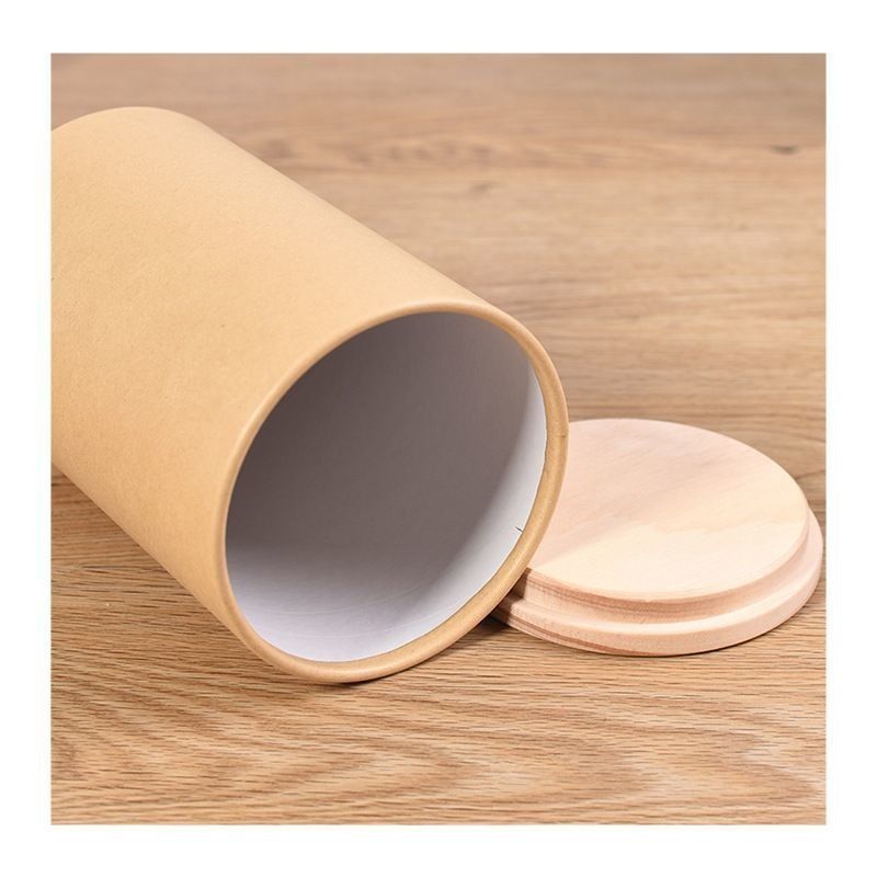 อาหารเกรดกระดาษ Kraft กลมกล่องท่อสําหรับชา กาแฟ ดอกไม้ของขวัญบรรจุ