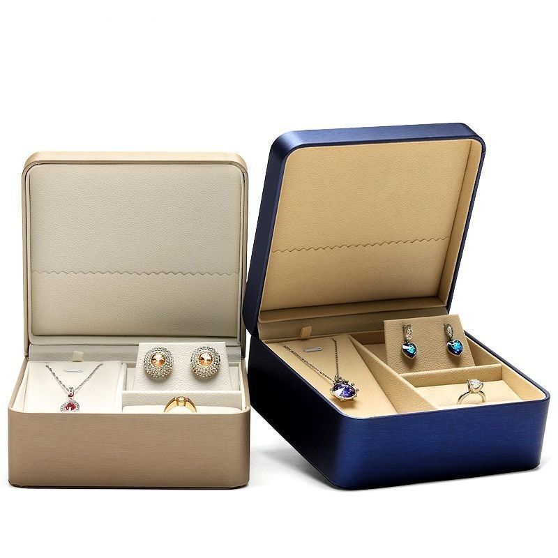 กล่องบรรจุเครื่องประดับหนัง PU สําหรับแหวน Pendant Necklace Earrings Storage Gift Box