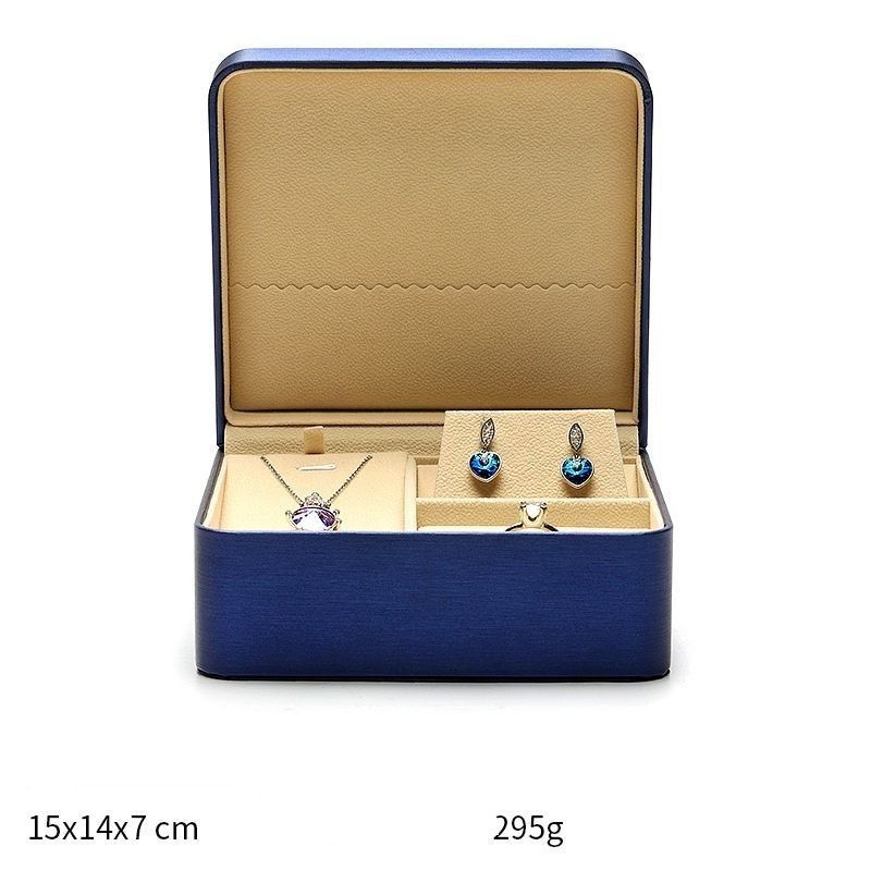 กล่องบรรจุเครื่องประดับหนัง PU สําหรับแหวน Pendant Necklace Earrings Storage Gift Box