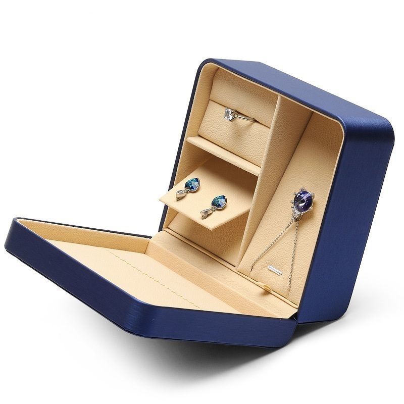 กล่องบรรจุเครื่องประดับหนัง PU สําหรับแหวน Pendant Necklace Earrings Storage Gift Box