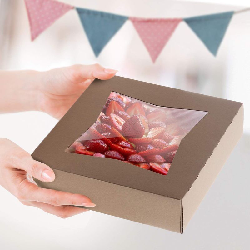 Flourish Arrivals เค้ก/ร้านอบขนม/กระป๋องหวาน กระป๋องกระจกพับได้ด้วยฝา