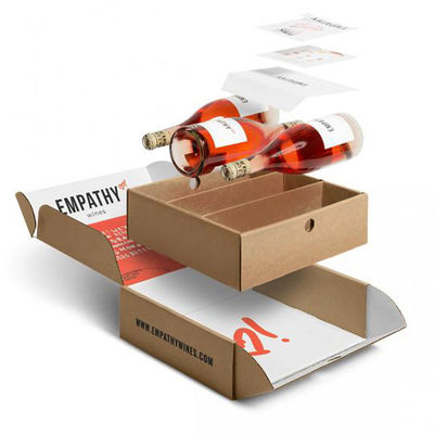 ราคาดี ขวดไวน์รีไซเคิลกล่องกระดาษแข็งจัดส่งใส่กระดาษคราฟท์ Mailer Packing ออนไลน์