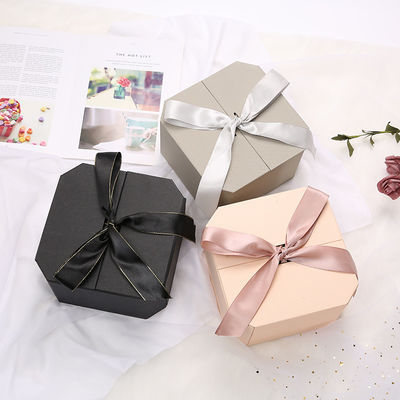 ราคาดี กล่องบรรจุภัณฑ์วันวาเลนไทน์แปดเหลี่ยม, กล่องของขวัญกระดาษแฟนซีแบบพกพา ออนไลน์